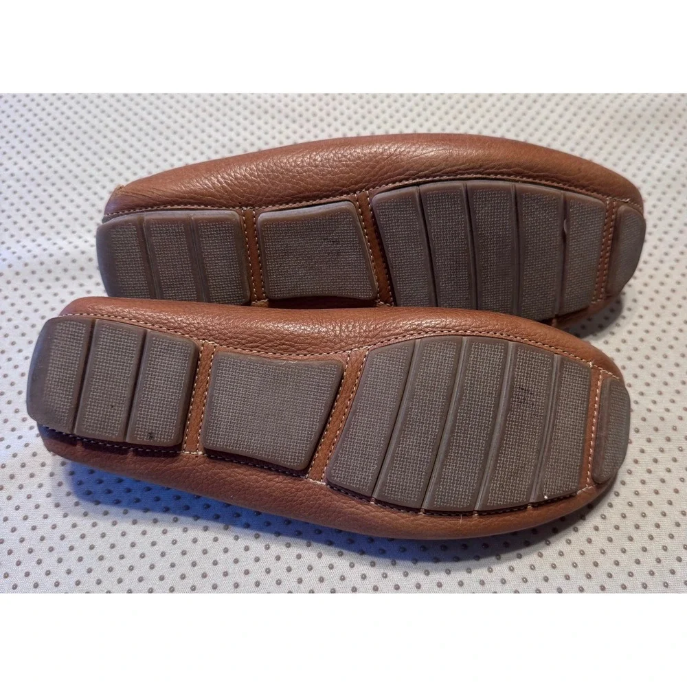 G.H. Bass Kids Leather Penny Loafers Brown Driver Shoes Size 13.5 Slip On